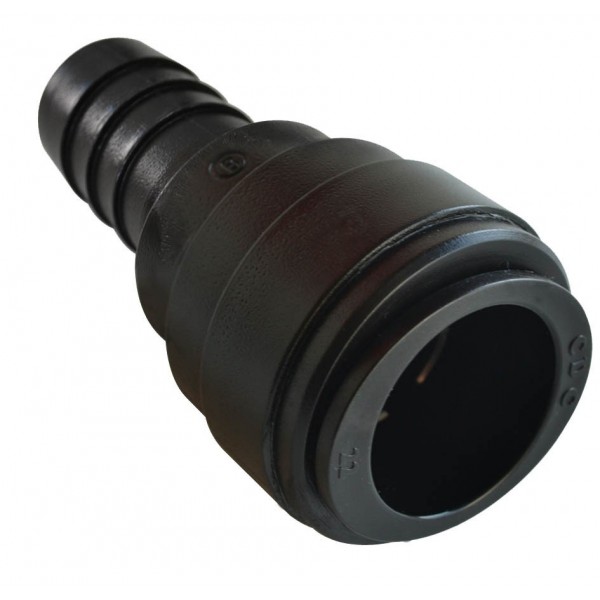 Tube to hose - HCBB-M - Fluidfit HCBB adapter from tube barb connector to female push-fit connector (mm)