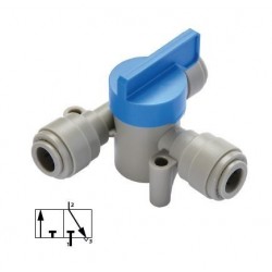 HASV-I - Kranar och ventiler - FluidFit HASV Avstängningskran - 3-vägs (tum)