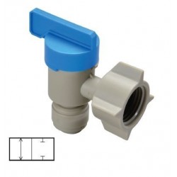 HESV-I - FluidFit HESV elbow shut-off valve with female thread BSPP (inch)
